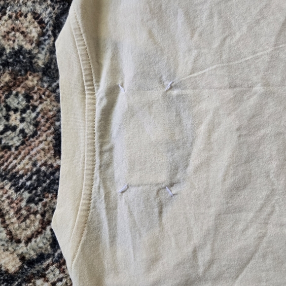 Maison Margiela 100% Organic Cotton Jersey T-Shirt Off-White Cream Ivory Sz XXL - Picture 10 of 11